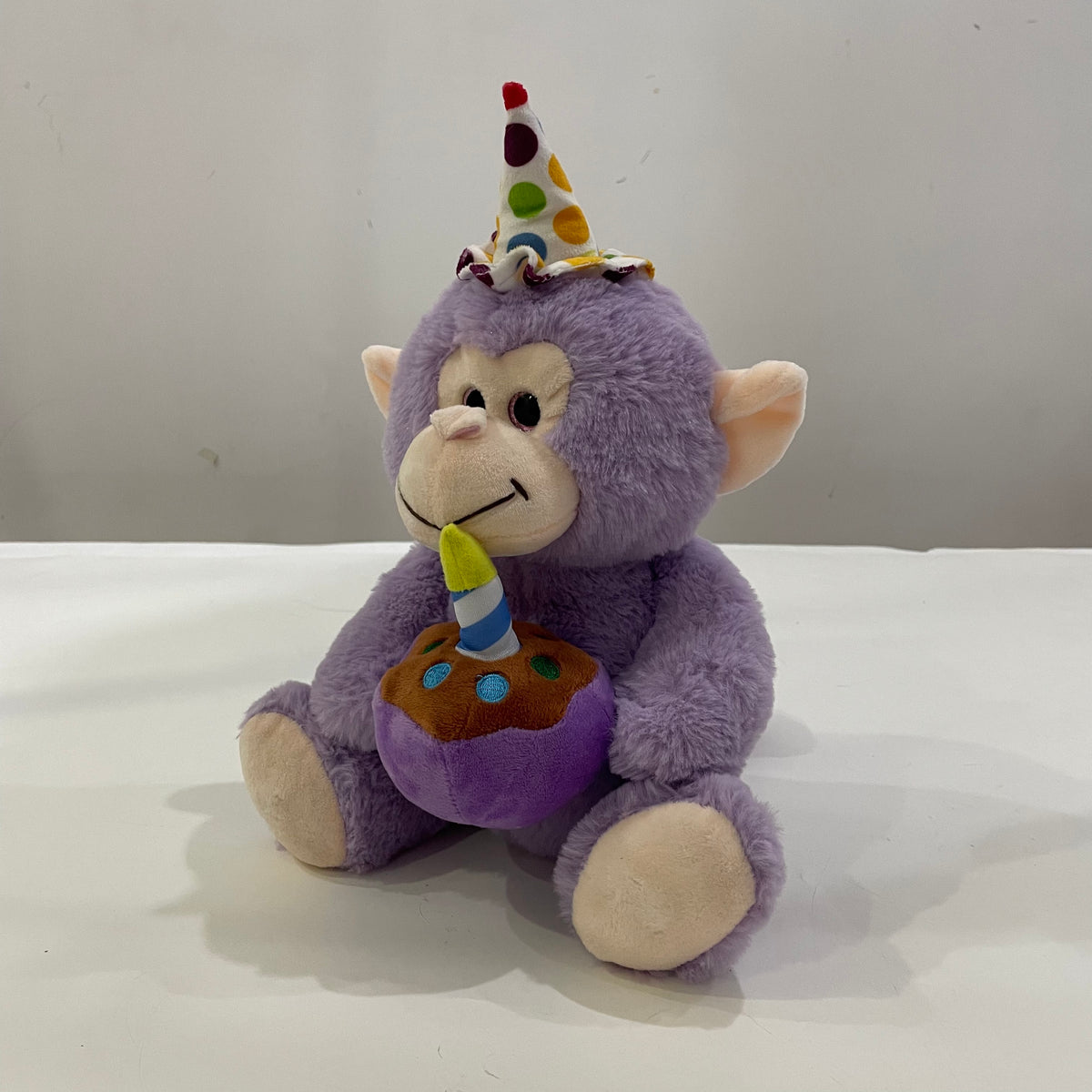 Happy Birthday Monkey Interactive Animated Stuffed Animal LED Singing Musical Plush Electric Toy Glow Guards