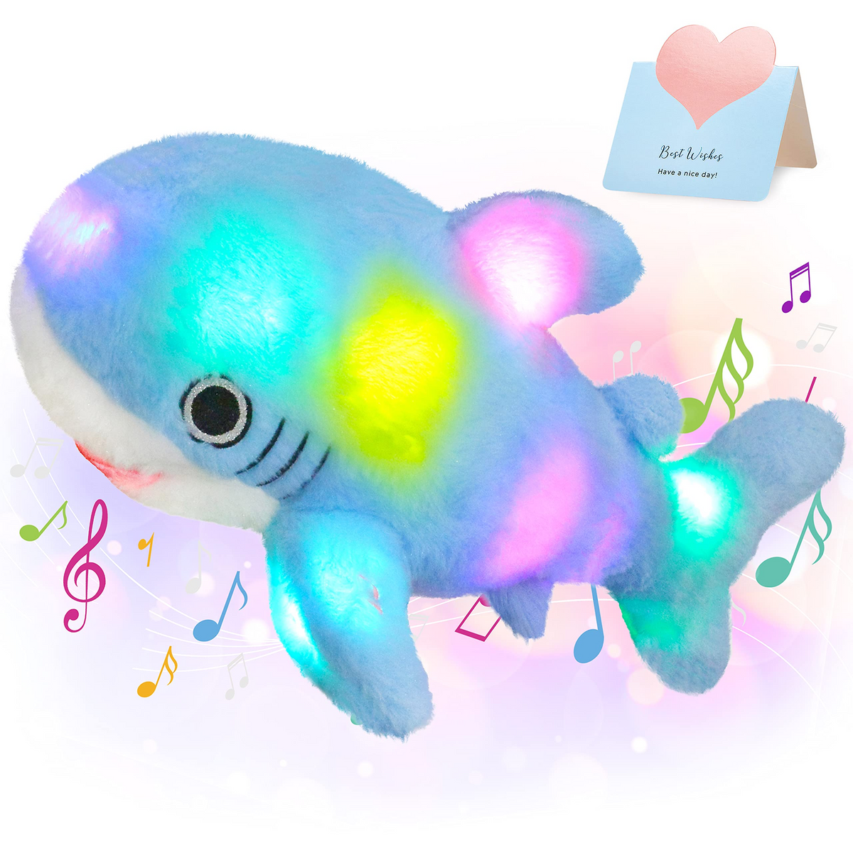 Glow Guards 16'' Light up Musical Shark Stuffed Animal Ocean Life