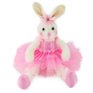 WEWILL 15'' Ballerina Bunny Stuffed Animal Rabbit Doll Adorable Soft - Glow Guards