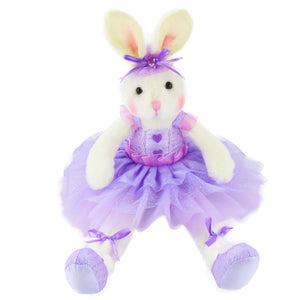 ballerina rabbit bunny stuffed animal 15-inch pink/purple | Bstaofy - Glow Guards