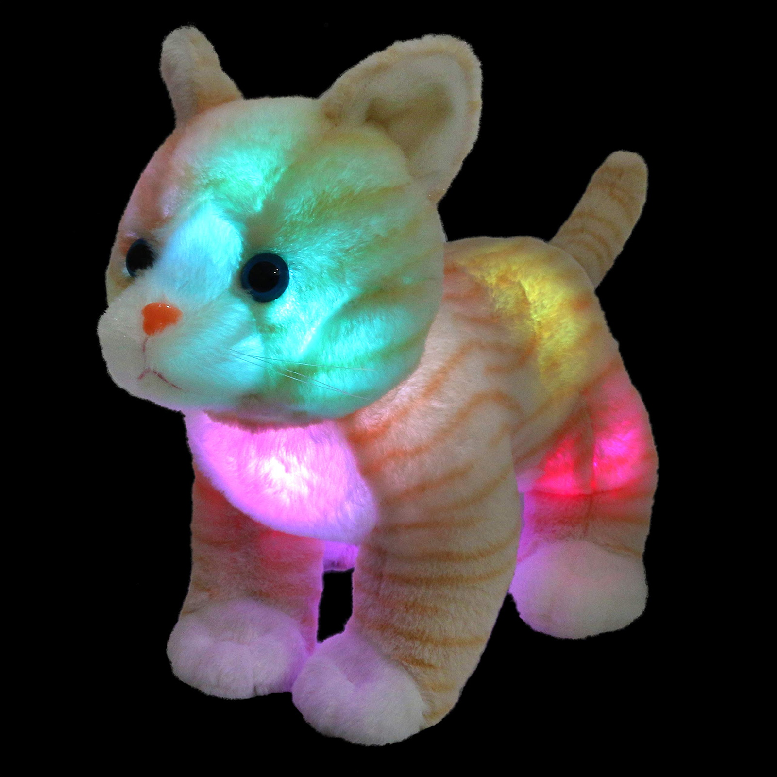 Glow Guards 14’’ Light up Realistic Stuffed Cat Soft Plush Toy - Glow Guards