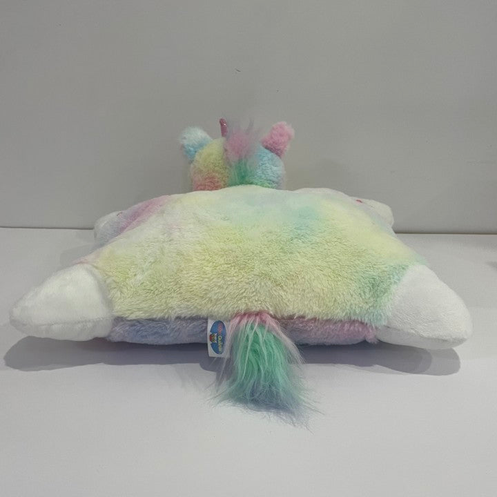 Rainbow Unicorn Stuffed Animal Pillow Cute Plush Soft Lovely Colorful Toy Bedtime Doll Sofa Decoration Festivals Birthday Gifts, 16"