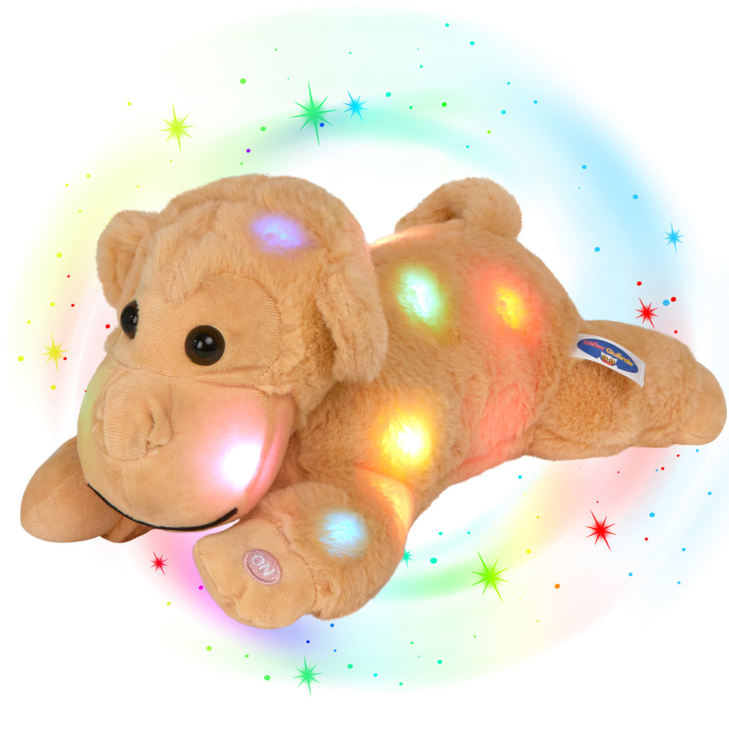 Glow Guards 14” Musical LED Stuffed Monkey Light up Soft - Glow Guards