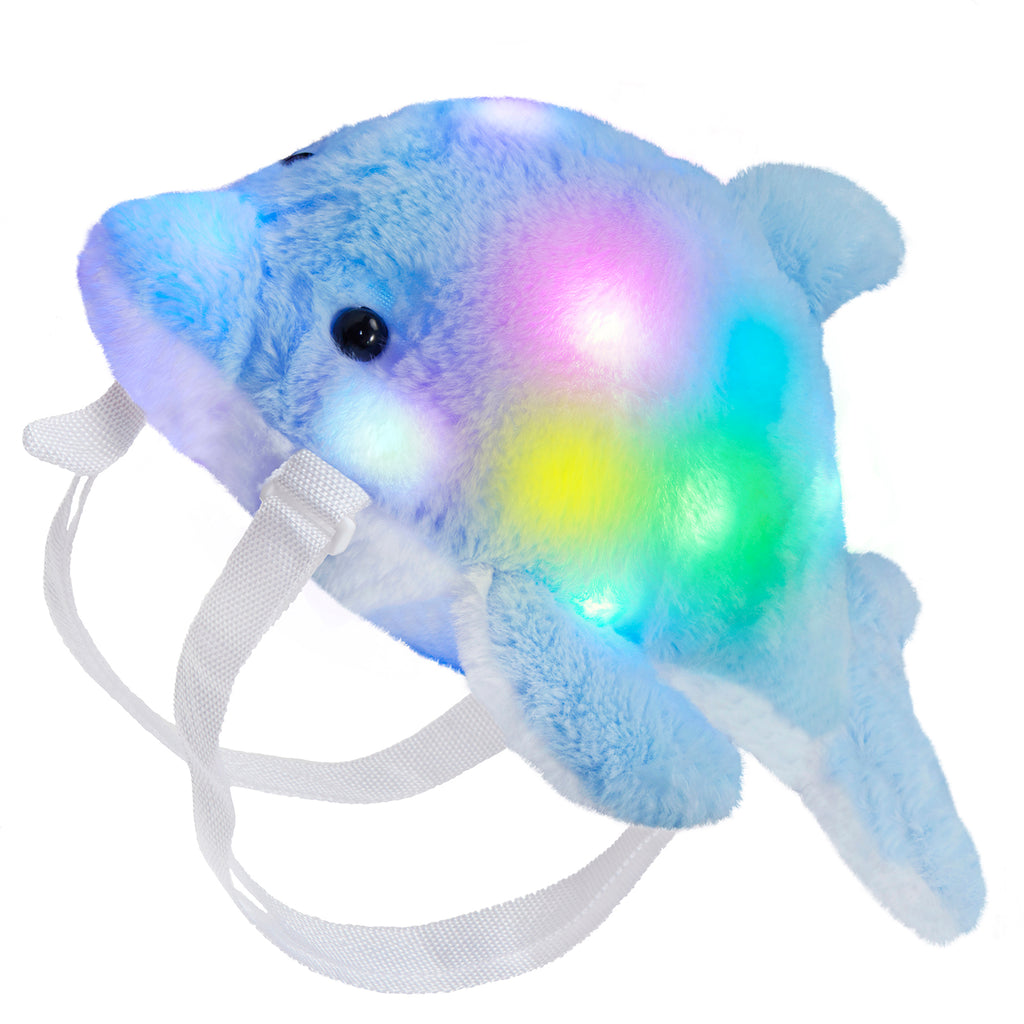 Glow Guards 14'' Light up Dolphin Stuffed Animal Soft Plush - Glow Guards