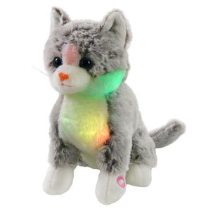 Bstaofy LED Kitty Stuffed Animal Cat Plush Toy Floppy Soft - Glow Guards