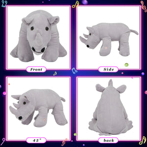 Glow Guards Light up Stuffed Rhino LED Soft Plush Toy - Glow Guards