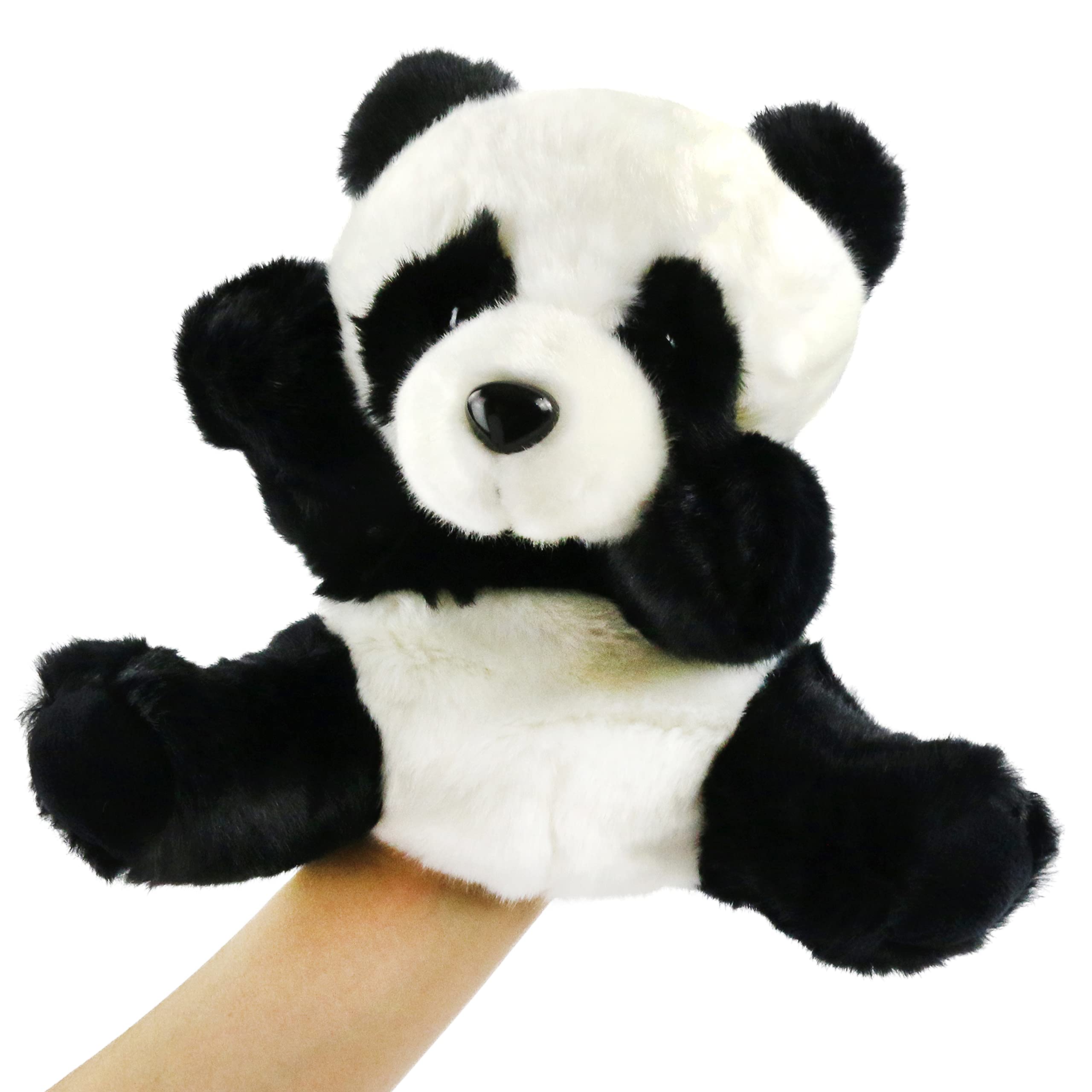 Specialyou Panda Hand Puppet Jungle Friends Plush Animals Toy for Imaginative Play, Storytelling, Teaching, Preschool & Role-Pla
